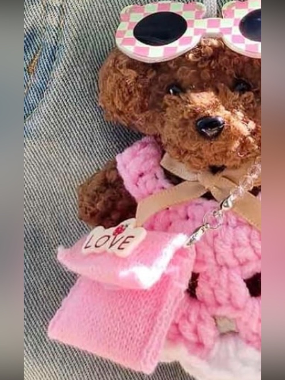 Teddy bear bag charm keychain with outfit dress her up NOT FROM TEMU - Picture 5 of 6